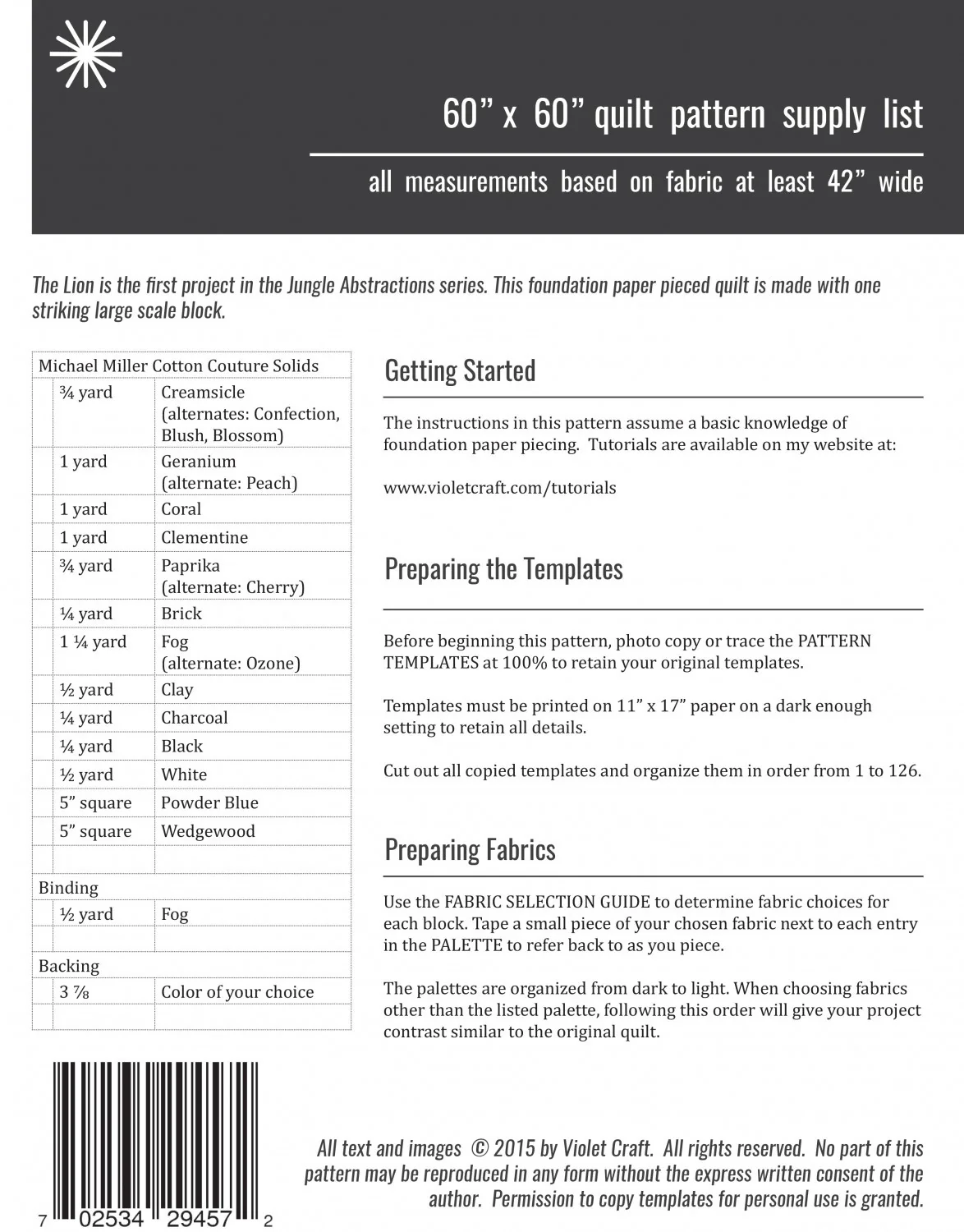 Jungle Abstractions - The Lion Quilt - Image 5