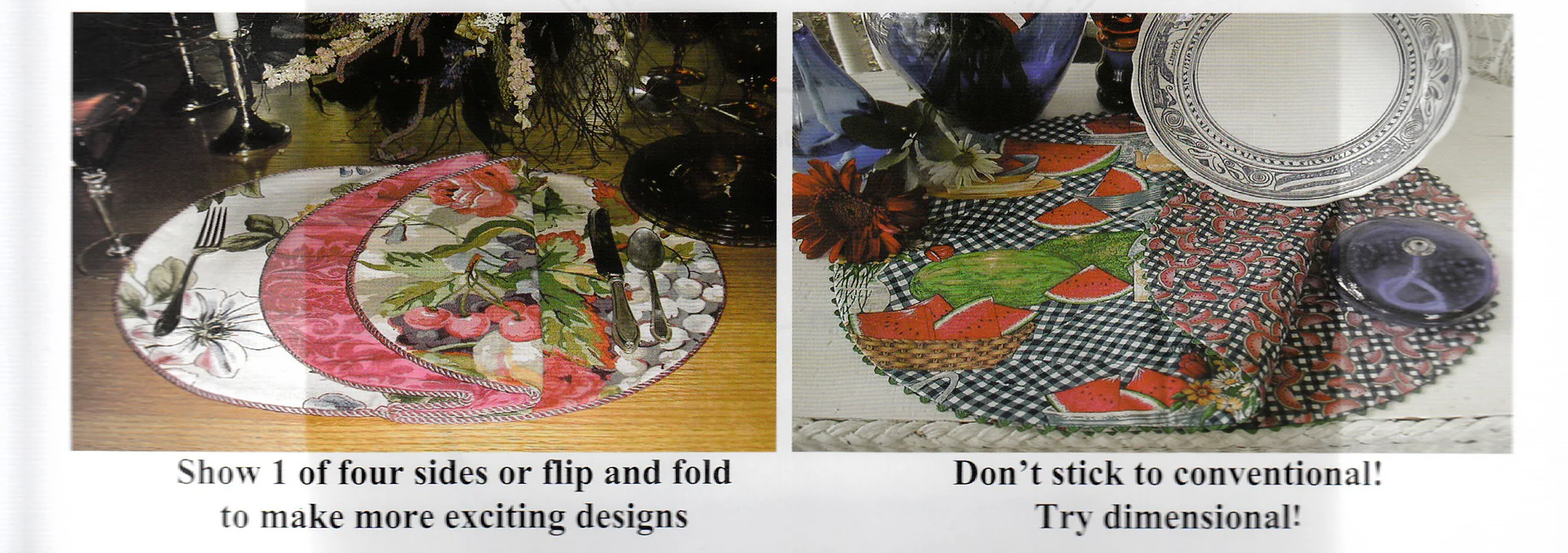 Several Settings 4-Sided Placemat Pattern & Template - Image 8