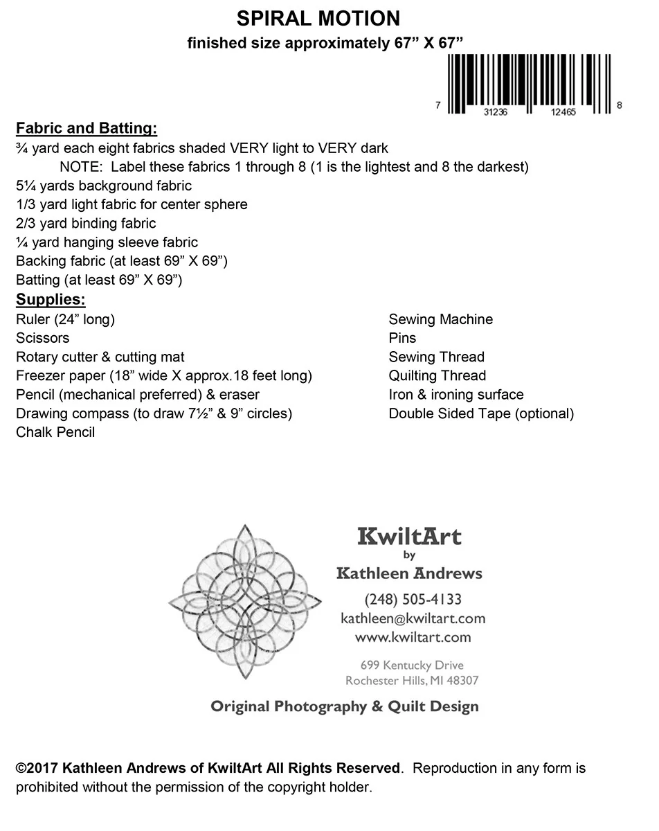 Spiral Motion Quilt Pattern - Image 3